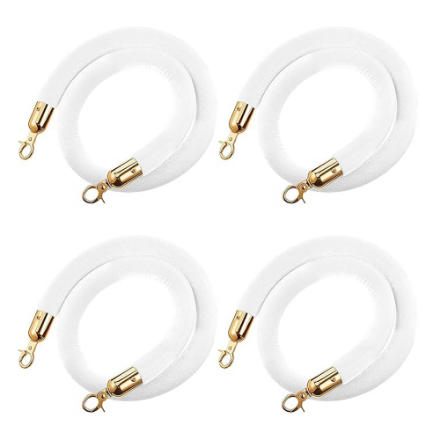 Picture of White Crowd Control Stanchion Rope 4.5 Feet