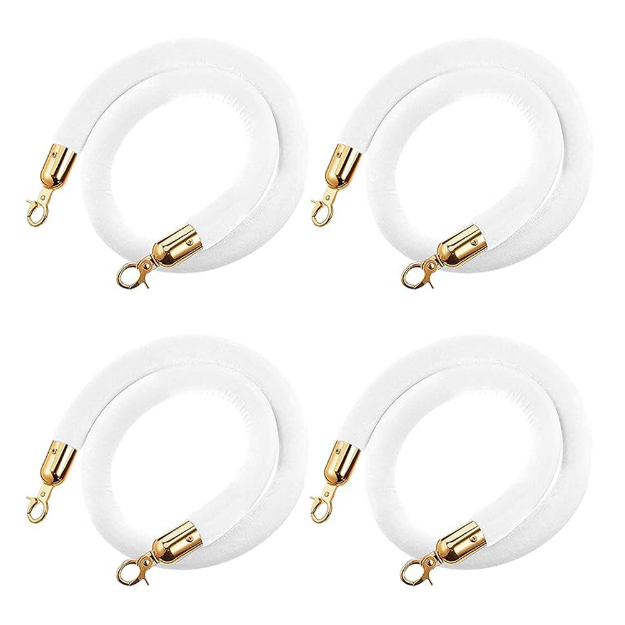 Picture of White Crowd Control Stanchion Rope 4.5 Feet