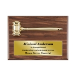 Gavel Plaque Custom Gold
