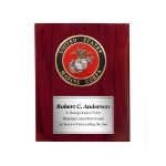 US Marine Corps Medallion Award Plaque Silver