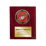 US Marine Corps Medallion Award Plaque Gold