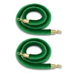2 Green Stanchion Rope Gold Hooks