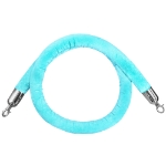 Aqua Stanchion Rope with Silver Clasps
