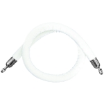 White Stanchion Rope with Silver Clasps