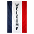 Welcome Banner Blue White Red