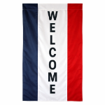 Welcome Banner Blue White Red