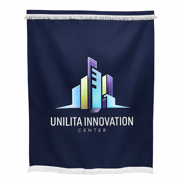 Custom Vertical Banner Navy Blue
