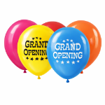 Arrangement of five 17 inch grand opening balloon set.