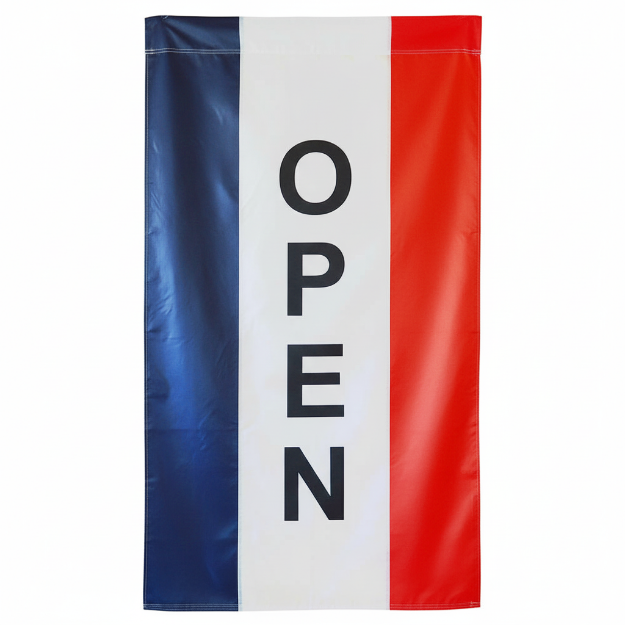 3'x5' Polyester Vertical OPEN Flag Banner