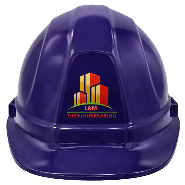 Purple Hard Hat for Groundbreaking Ceremony Custom