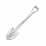 Groundbreaking Shovel Lapel Pin Silver