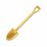 Groundbreaking Shovel Lapel Pin Gold