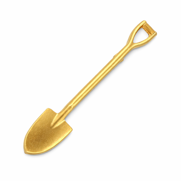 Groundbreaking Shovel Lapel Pin Gold
