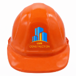 Orange Hard Hat with Customization - Style E