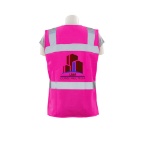Image of the Pink Multi-Pocket Design Class 2 Customizable Safety Vest Custom