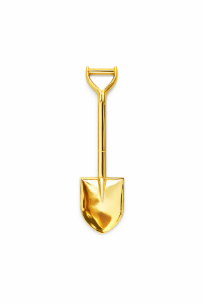 Gold Mini Shovel Keepsake Plain