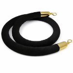 Black velour ropes with golden hooks