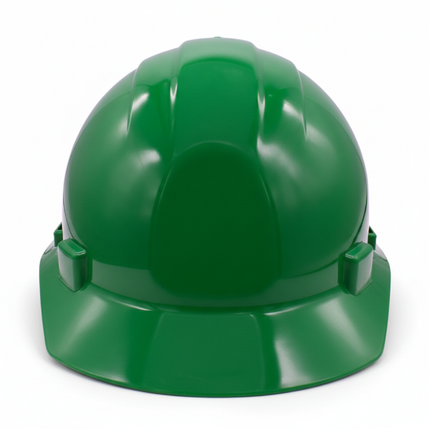 Green color ceremonial hard hat