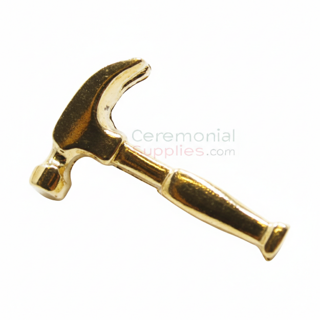 Gold Ceremonial Hammer Lapel Pin