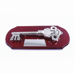Silver Key & Plate Plaque