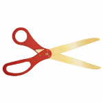 Golden Blade Ribbon Cutting Scissors