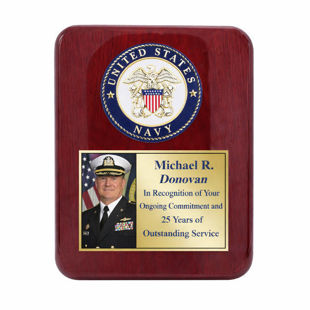 US Navy Medallion Award Plaque