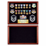 Military Medals Display Case Empty & Filled
