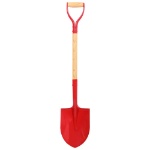 picture of a Red Ceremonial Groundbreaking Shovel
