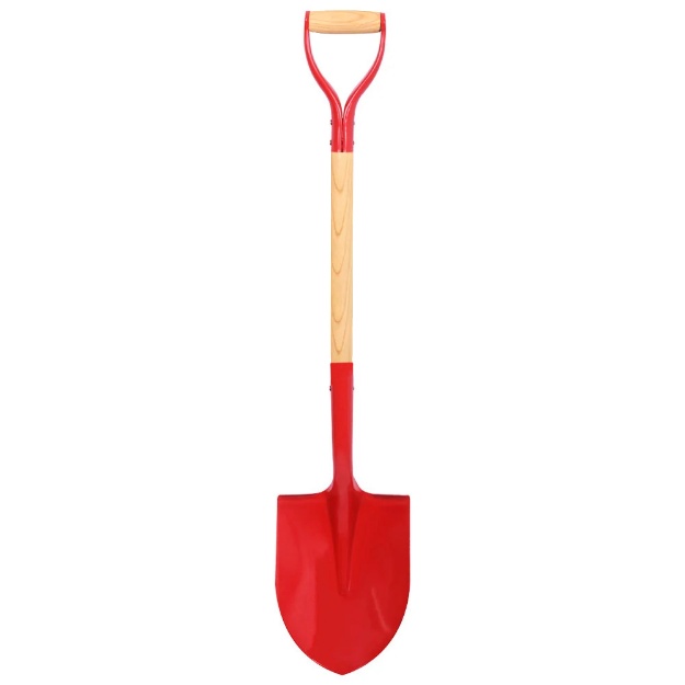 picture of a Red Ceremonial Groundbreaking Shovel