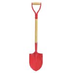picture of a Red Ceremonial Groundbreaking Shovel