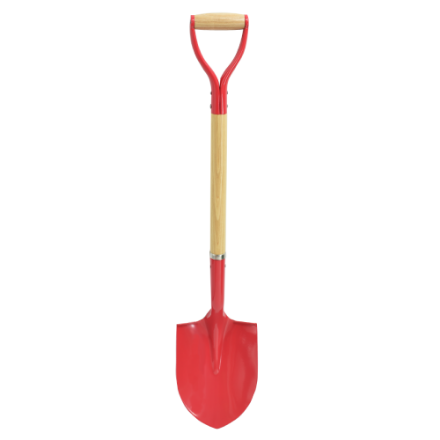 picture of a Red Ceremonial Groundbreaking Shovel