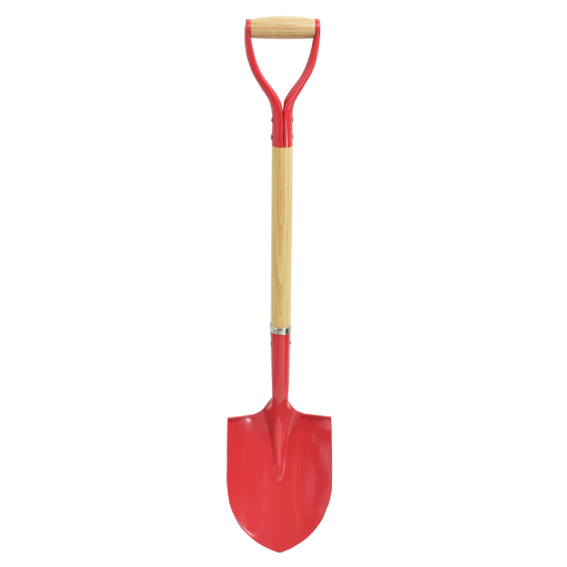 picture of a Red Ceremonial Groundbreaking Shovel