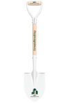 white groundbreaking shovel no background