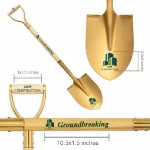 Customized Matte Gold Groundbreaking Shovel Full Color Print