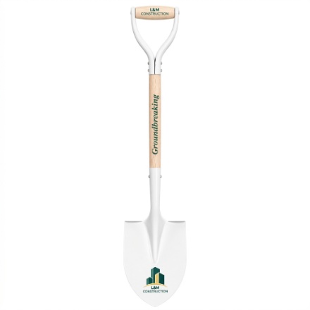 Customized White Groundbreaking Shovel
