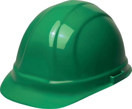 Green color ceremonial hard hat