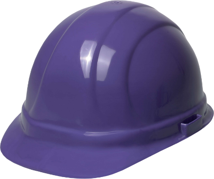 Purple Hard Hat for Groundbreaking Ceremony