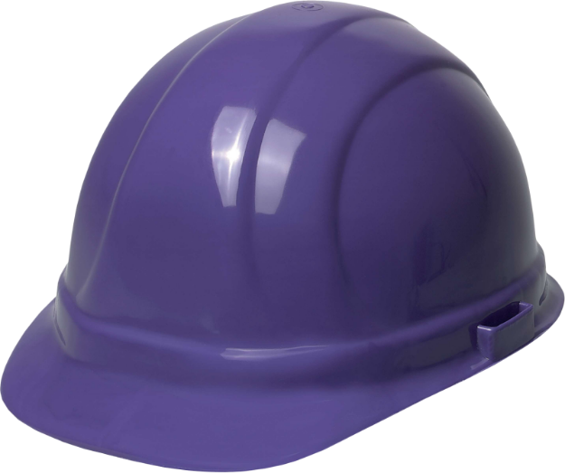 Purple Hard Hat for Groundbreaking Ceremony