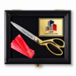 Ceremonial Ribbon-Cutting Shadowbox Set Black color
